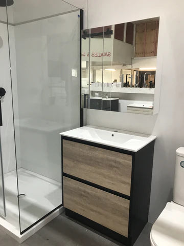 BATHROOM MIRROR CABINET | 750MM | WHITE GLOSS | PLYWOOD - The Tile Collection™
