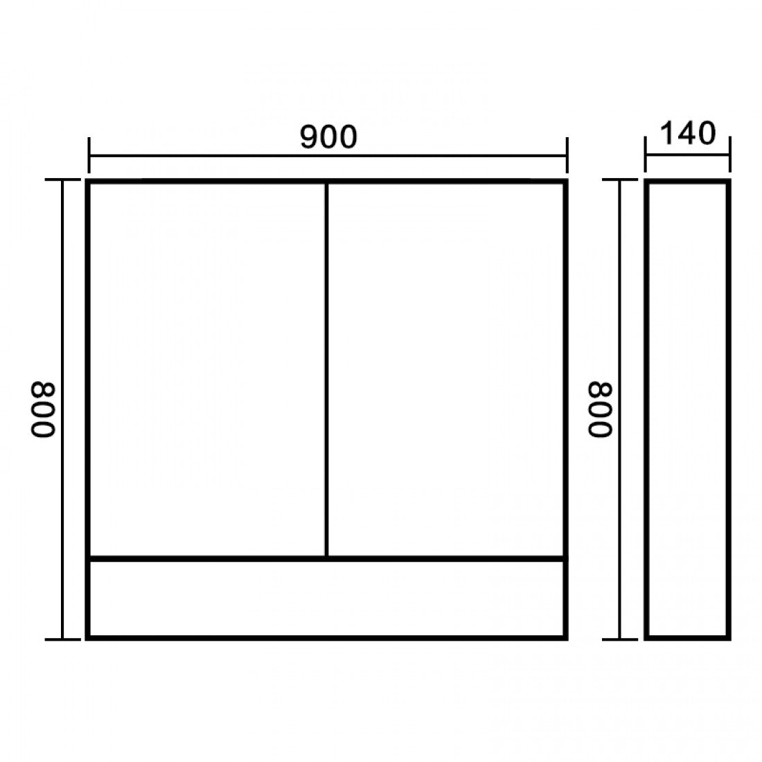 BATHROOM MIRROR CABINET | 900MM | NATURAL OAK | PLYWOOD - The Tile Collection™