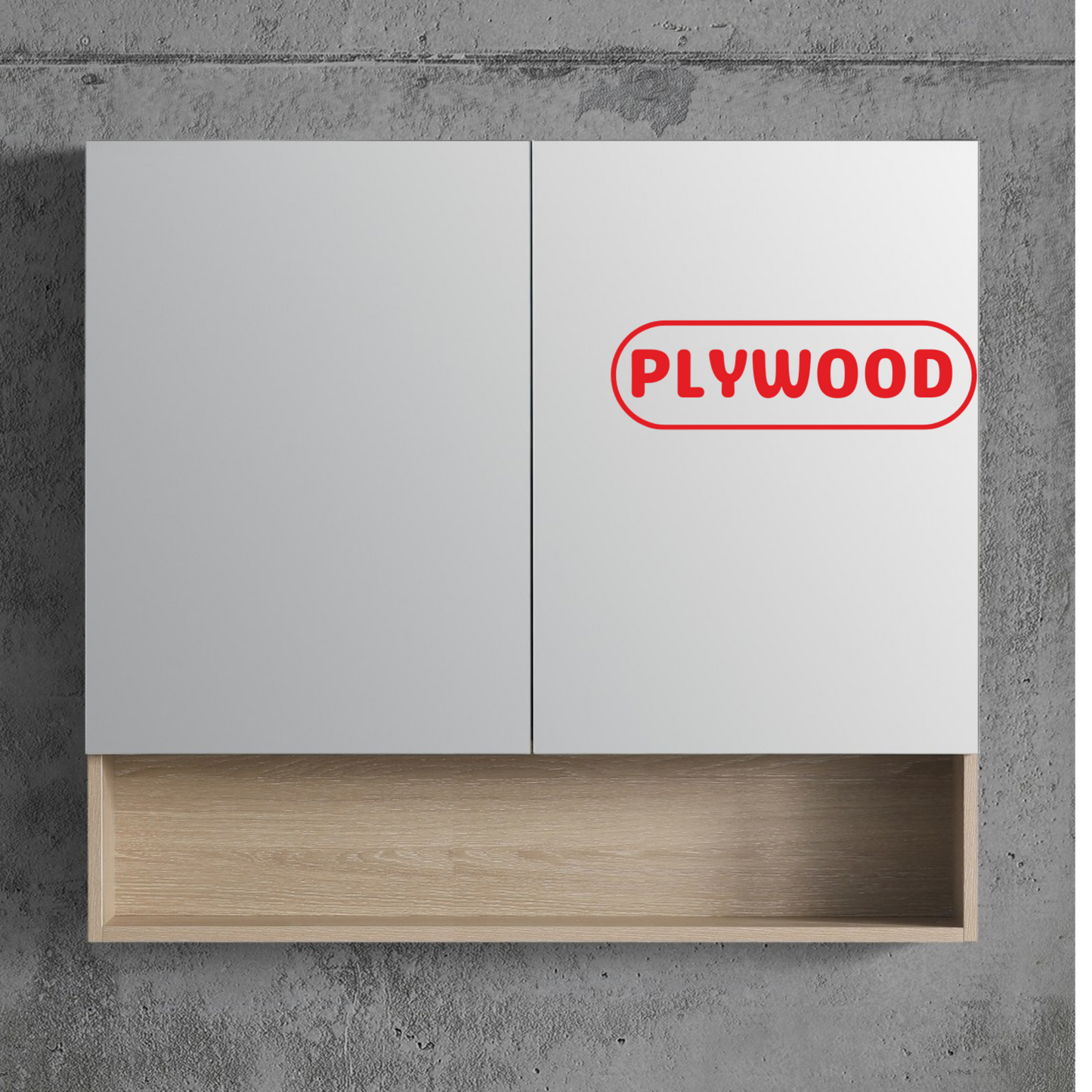 BATHROOM MIRROR CABINET | 900MM | NATURAL OAK | PLYWOOD - The Tile Collection™