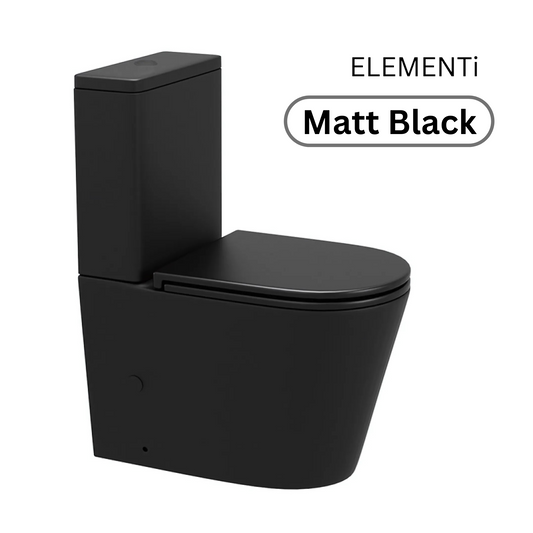 ELEMENTI GARDA CC BTW TOILET SUITE - MATT WHITE / MATT BLACK - The Tile Collection™