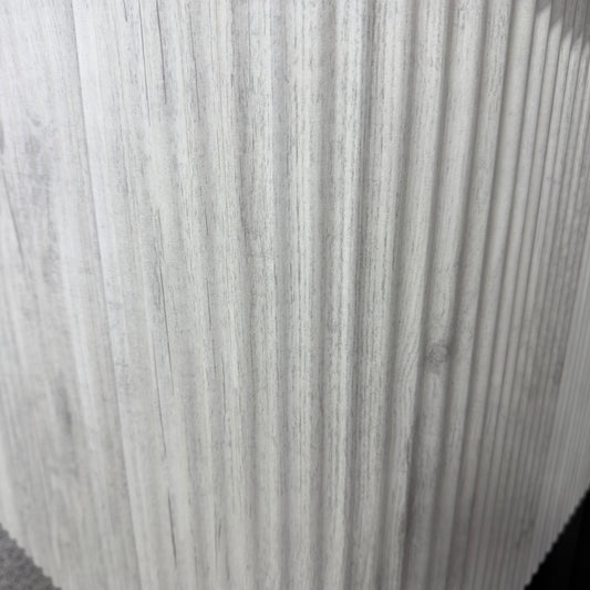 1200MM CURVED FLUTED WALL HUNG VANITY | ASH GREY