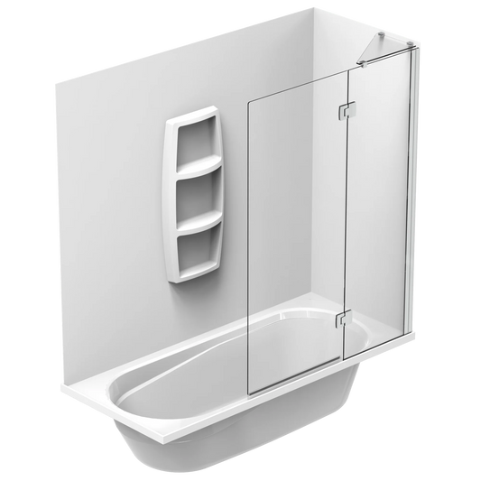 CLEARLITE PACIFIC/VARO WALL LINER FOR SHOWER OVER BATH 2 SIDED - 1525MM