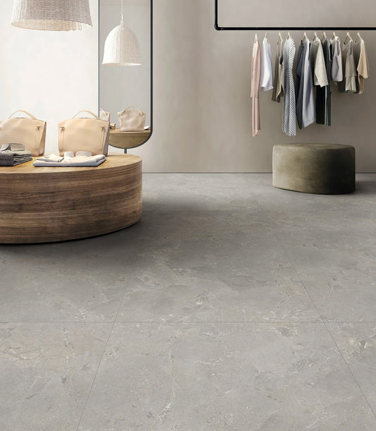 IMPERIAL GREY PORCELAIN MATTE TILE 600X600MM - $49/SQM