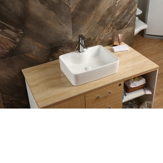 COUNTER TOP BASIN | GLOSS WHITE | 480x370x130MM - The Tile Collection™