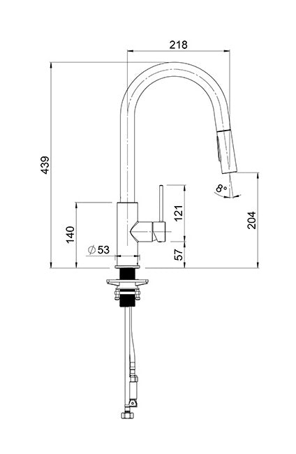 METHVEN MINIMALIST MK2 PULL DOWN SINK MIXER - MATTE BLACK - The Tile Collection™