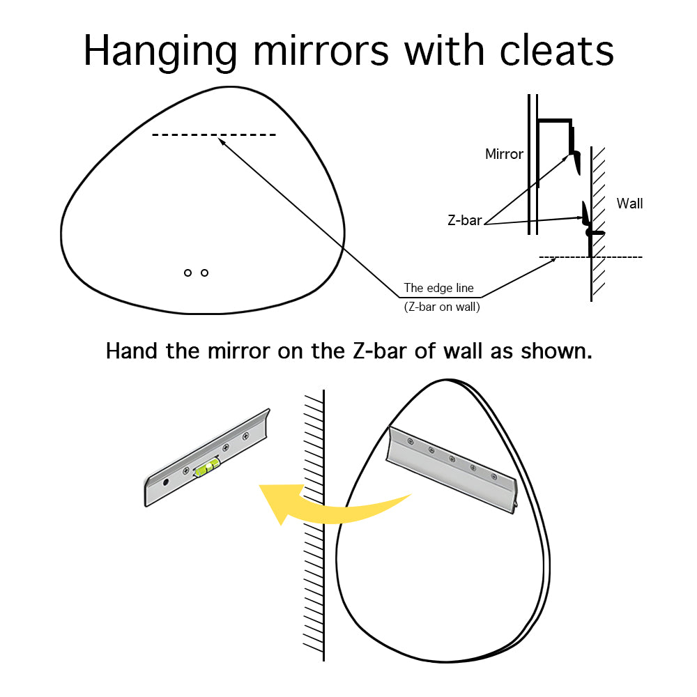 860x740x910MM ASYMMETRICAL LED BATHROOM MIRROR - BACKLIT VANITY MIRROR WITH MOTION SENSOR - The Tile Collection™