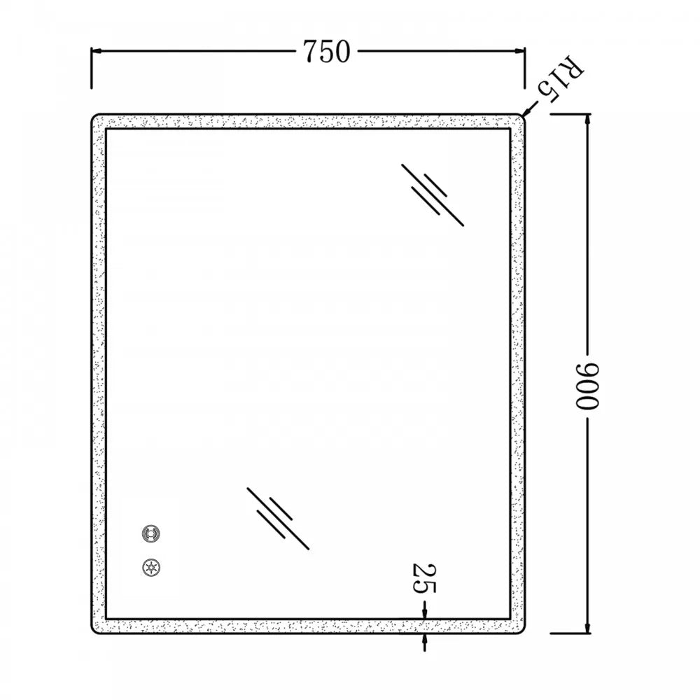 900X750MM RECTANGULAR LED MIRROR WITH MOTION SENSOR | DEMISTER | 3 COLOURS LIGHT
