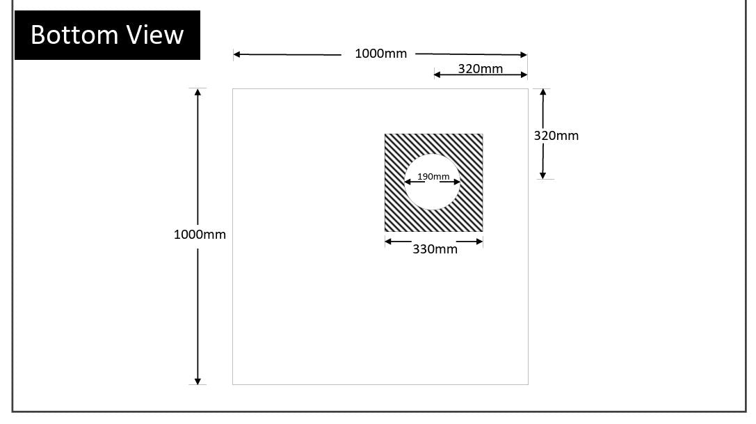 MARMOX READY TO TILE - OVER SHOWER BASE 1000X1000MM - OFFSET DRAIN - The Tile Collection™