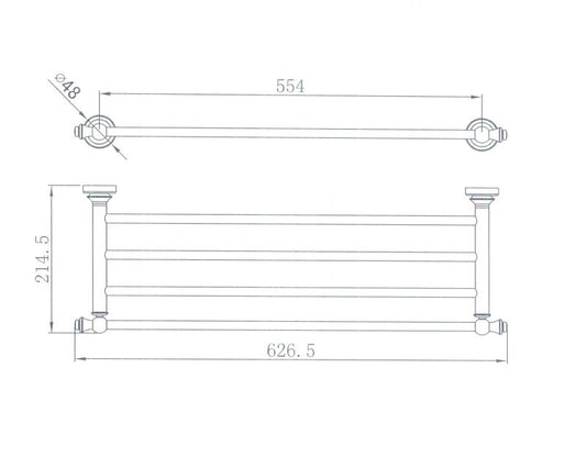 MEDOC BATHROOM SHELF- CHROME