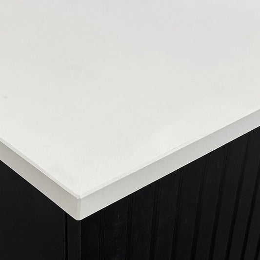 PURE WHITE SOLID SURFACE VANITY TOP - CUSTOM SIZES AVAILABLE