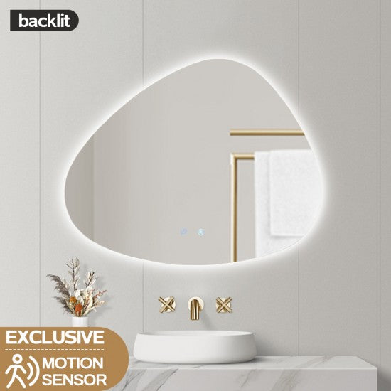 860x740x910MM ASYMMETRICAL LED BATHROOM MIRROR - BACKLIT VANITY MIRROR WITH MOTION SENSOR - The Tile Collection™