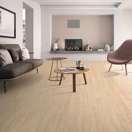 WASHED OAK WOOD LOOK PORCELAIN TILE 200X1200 - $69/Sqm - The Tile Collection™