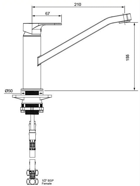 METHVEN GLIDE SINK MIXER - MATTE BLACK - The Tile Collection™