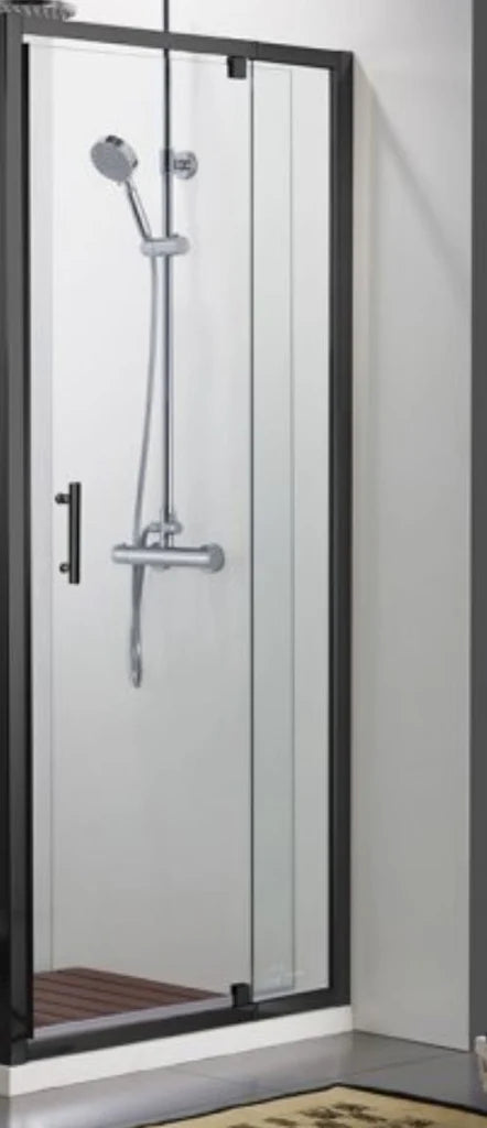 900x900x900MM ALCOVE SHOWER ENCLOSURE WITH SWING DOOR- MATTE BLACK