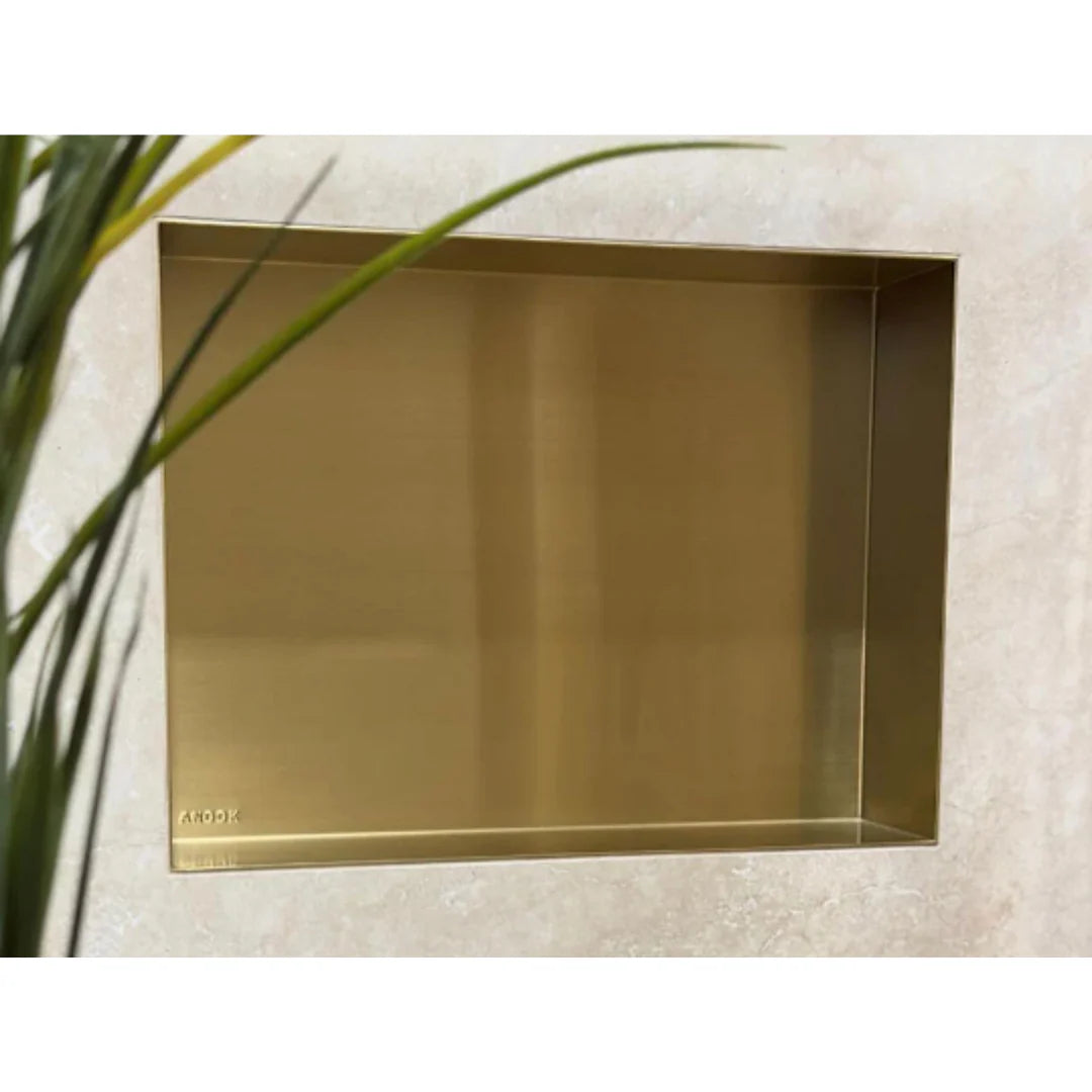 ANOOK® SHOWER NICHE 400X300X90MM - BRUSHED GOLD