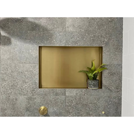 ANOOK® SHOWER NICHE 400X300X90MM - BRUSHED GOLD