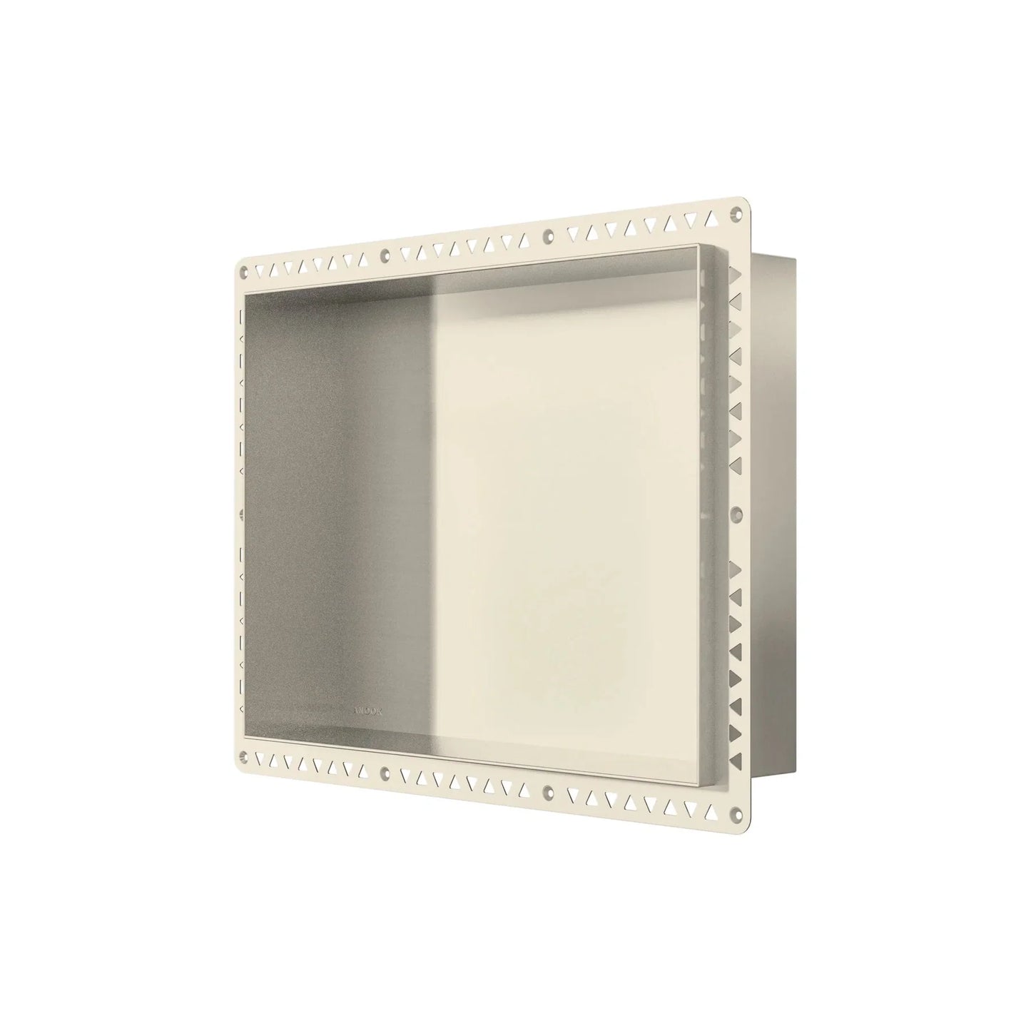 ANOOK® SHOWER NICHE 400X300X90MM - BRUSHED NICKEL