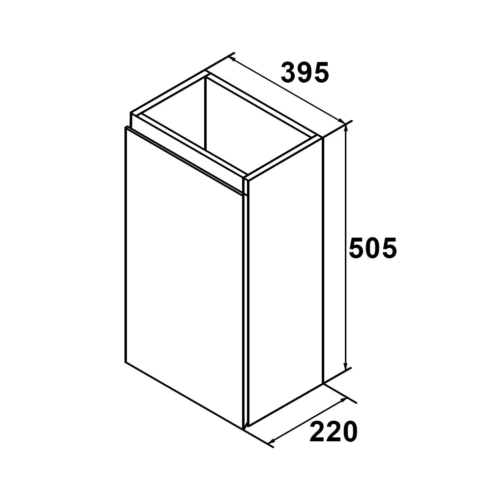 PICCOLO 400MM LIGHT OAK PLYWOOD WALL HUNG VANITY - The Tile Collection™
