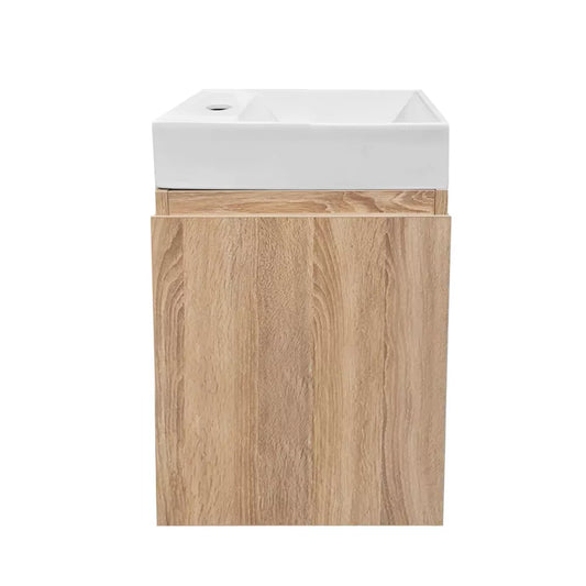 PICCOLO 400MM LIGHT OAK PLYWOOD WALL HUNG VANITY - The Tile Collection™