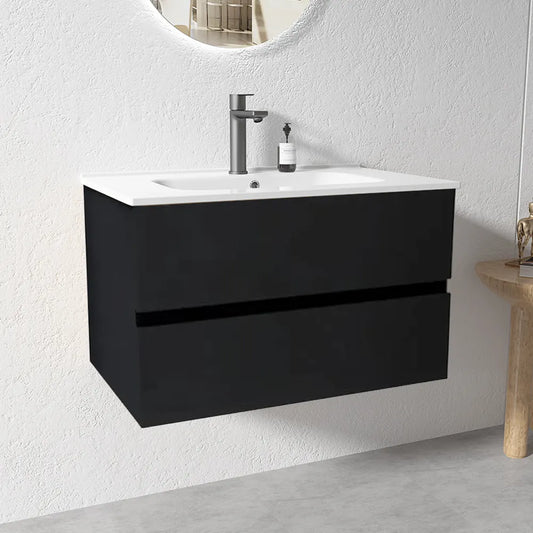 NELSON WALL HUNG VANITY | 900MM | DARK OAK | PLYWOOD - The Tile Collection™