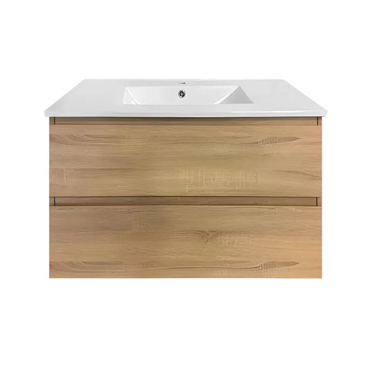 NELSON WALL HUNG VANITY | 900MM | LIGHT OAK | PLYWOOD - The Tile Collection™