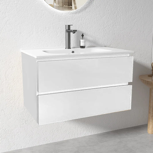 NELSON WALL HUNG VANITY | 1000MM | GLOSS WHITE | PLYWOOD - The Tile Collection™
