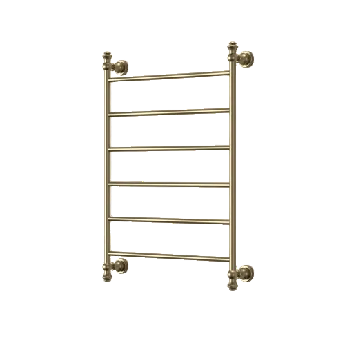 Heritage Style Heated Towel Rail -Brushed Brass, 6 Bar Heated Towel Rail - Brushed Brass NZ