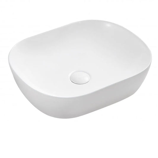 Matt White Oval Ceramic Basin | counter top basin