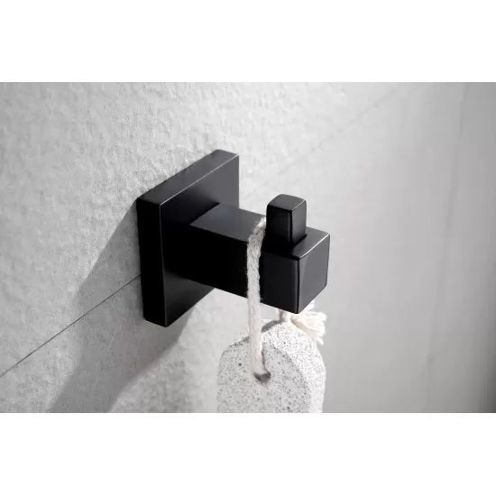 MATTE BLACK SQUARE ROBE HOOK - The Tile Collection™