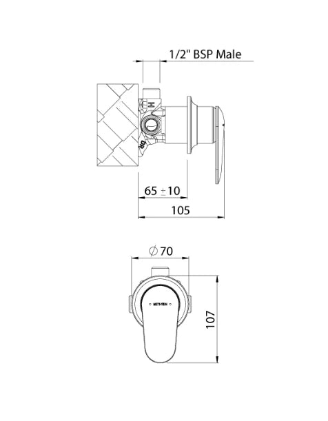 METHVEN AIO SHOWER / BATH MIXER- MATTE BLACK - The Tile Collection™