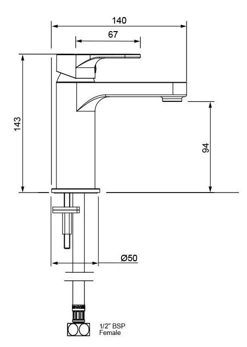 METHVEN GLIDE BASIN MIXER -MATTE BLACK - The Tile Collection™