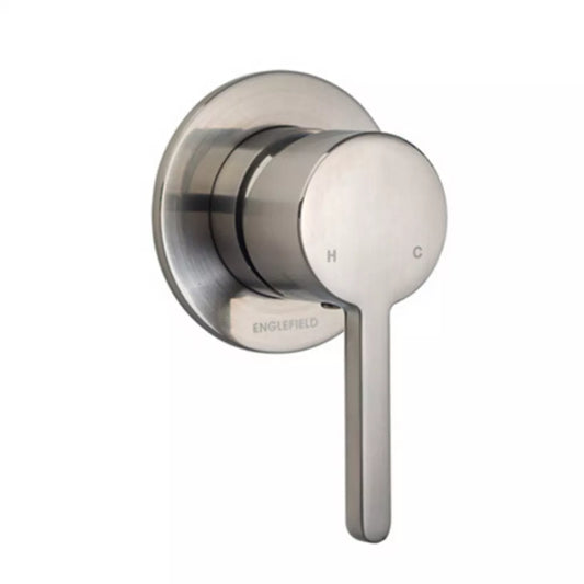 ENGLEFIELD STUDIO BATH/SHOWER MIXER PIN LEVER - BRUSHED NICKEL - The Tile Collection™