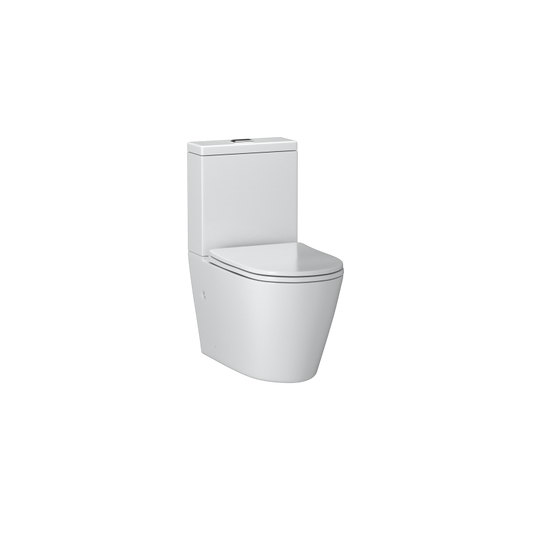 WARSAW COMPACT RIMLESS BACK TO WALL TOILET SUITE 605X375X825MM - The Tile Collection™