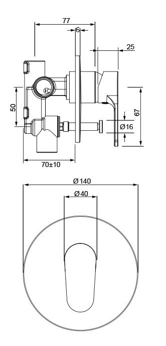 METHVEN GLIDE SHOWER / BATH MIXER WITH DIVERTER - CHROME - The Tile Collection™