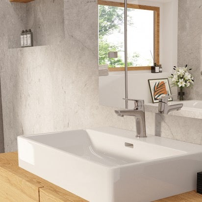 ELEMENTI CURA BASIN MIXER CHROME - The Tile Collection™