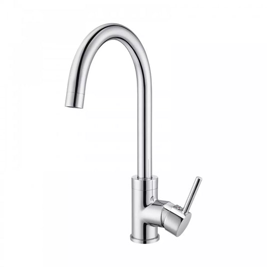 OPAL CLASSIC ROUND GOOSENECK KITCHEN SINK TAP - CHROME - The Tile Collection™