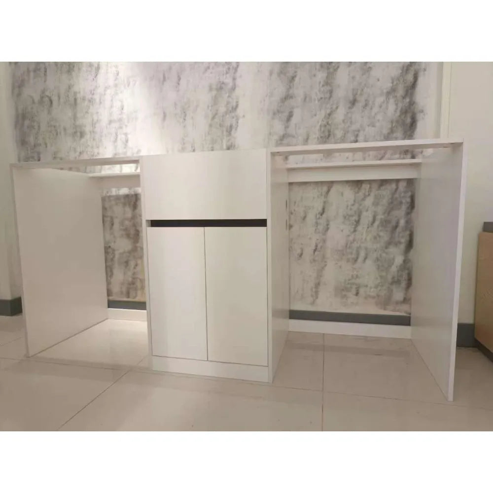 1800MM WHITE PLYWOOD LAUNDRY STATION | STONE BENCHTOP | STAINLESS STEEL SINK - The Tile Collection™