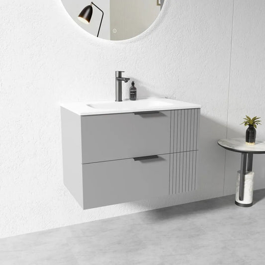 750MM AURA WALL HUNG VANITY GREY | PLYWOOD - The Tile Collection™
