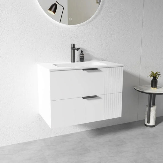 750MM AURA WALL HUNG VANITY WHITE | PLYWOOD - The Tile Collection™