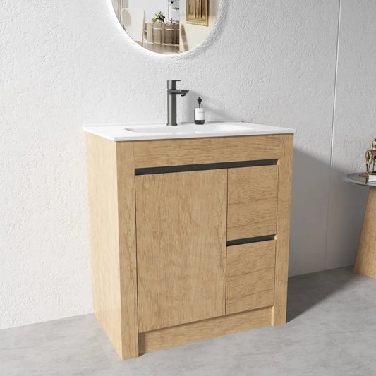 BC7 750mm PLYWOOD FLOOR STANDING VANITY WITH CERAMIC TOP - The Tile Collection™