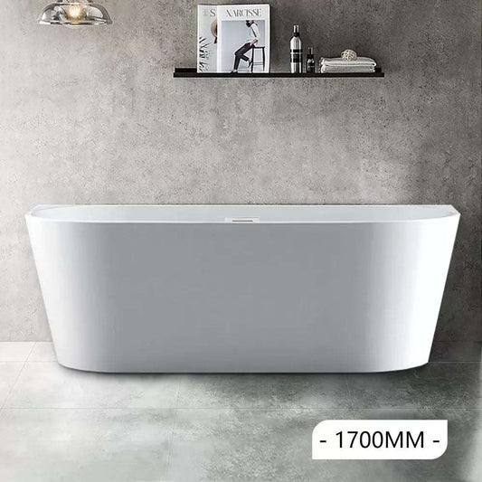 1700MM OVAL FREESTANDING BACK TO WALL BATH