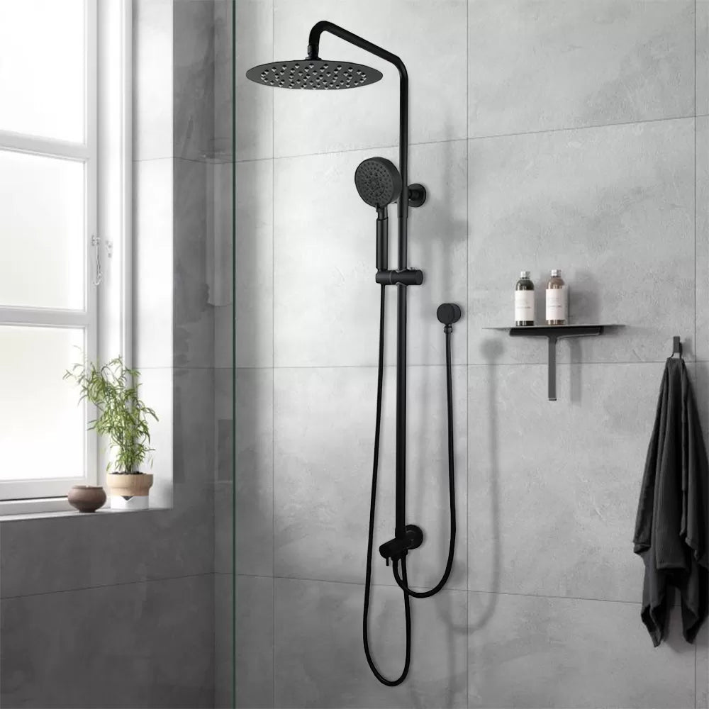 OPAL ROUND TWIN SHOWER COLUMN - MATTE BLACK - The Tile Collection™