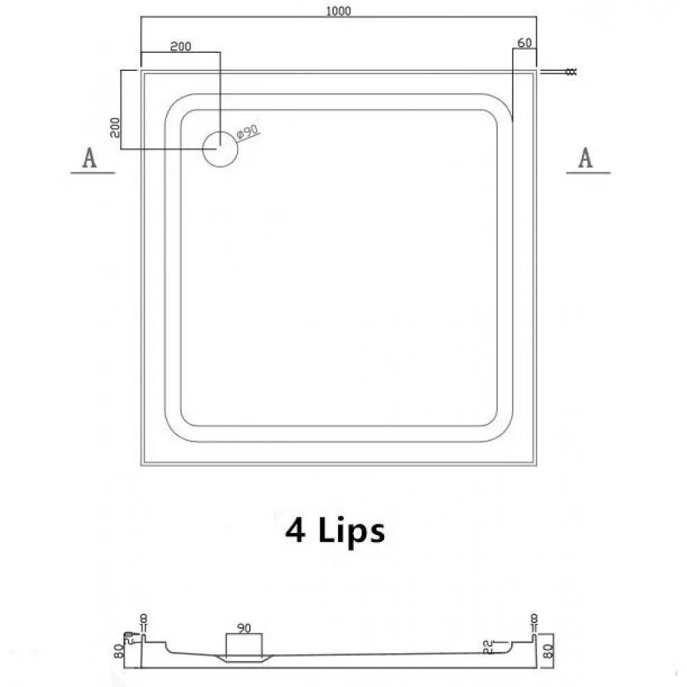 1000X1000MM SQUARE CHROME SHOWER ENCLOSURE KIT - The Tile Collection™