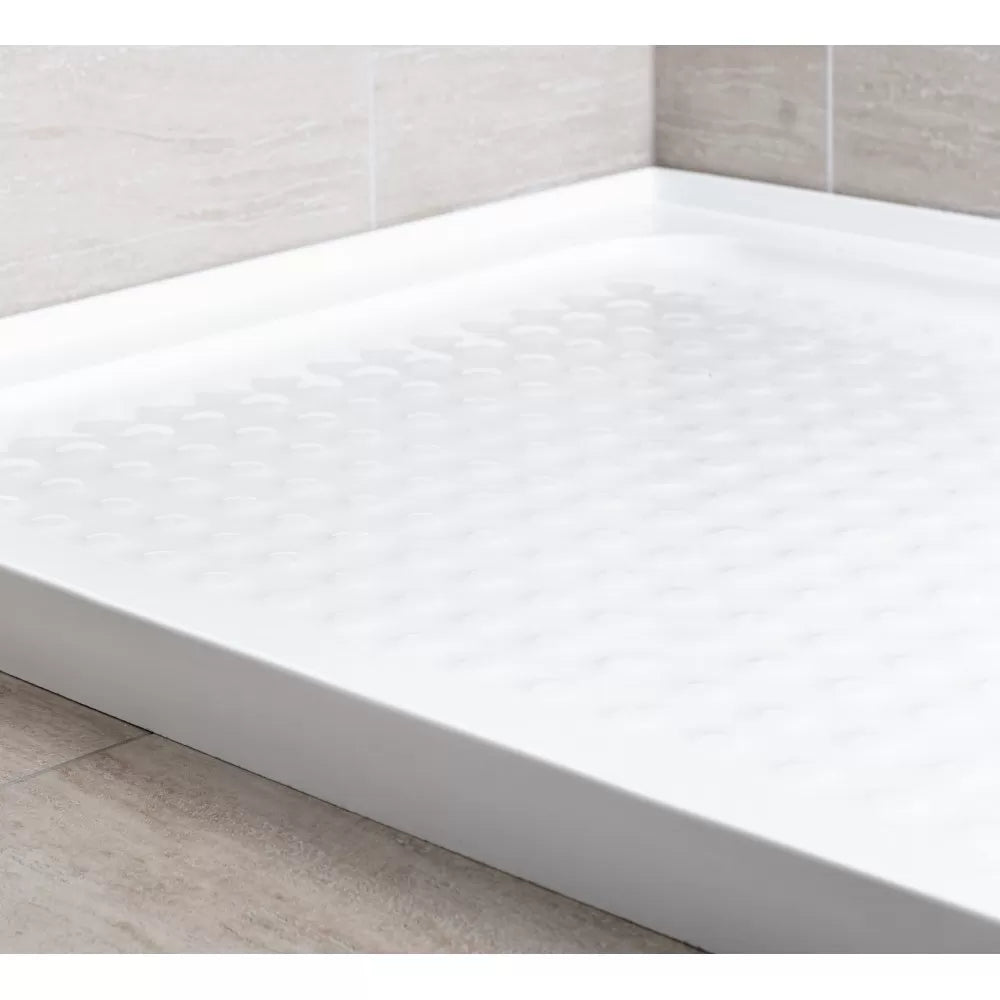900X900MM SQUARE SHOWER ENCLOSURE KIT - SLIDING DOORS, LINER & TRAY (CHROME)