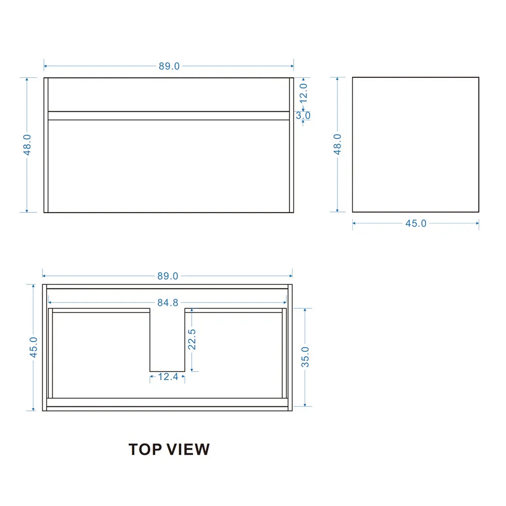 NATURAL OAK PLYWOOD WALL HUNG VANITY | 900MM | DN - The Tile Collection™