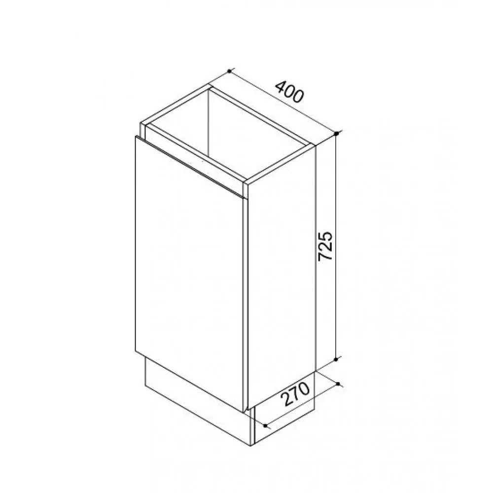 YOLO SLIM FLOOR STANDING VANITY | LIGHT OAK | 400MM | PLYWOOD - The Tile Collection™