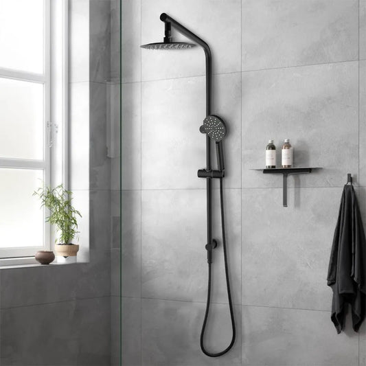 OPAL ROUND 90° DUAL RAIN SHOWER COLUMN - 2 COLOURS - The Tile Collection™