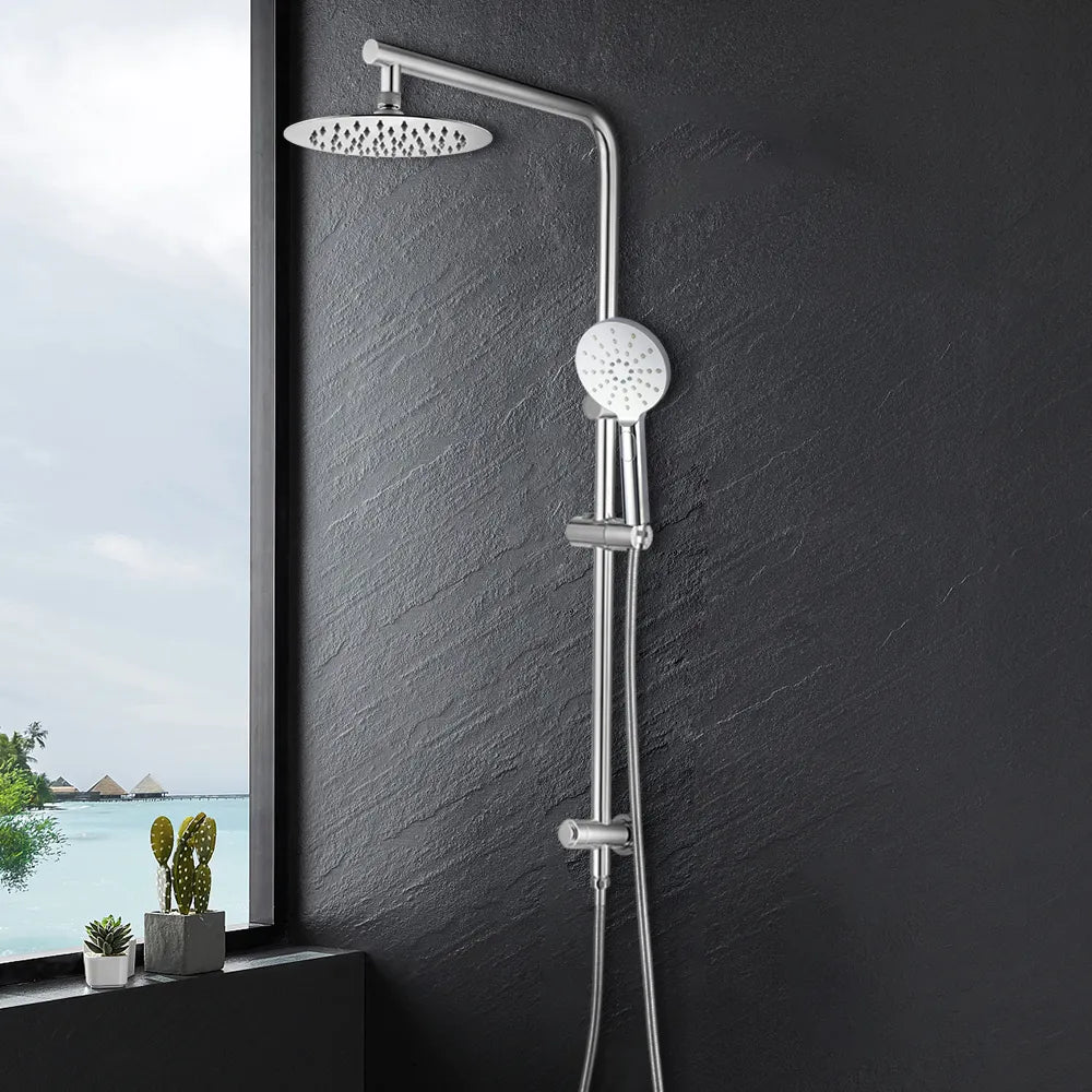 OPAL ROUND TWIN SHOWER WITH OVERHEAD RAIN SHOWER AND HAND SHOWER - 2 COLOURS