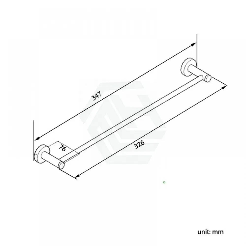 ROUND SINGLE HAND TOWEL RAIL WALL MOUNTED- CHROME
