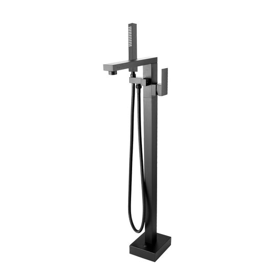 FUSION SQUARE FREESTANDING BATH FILLER & MIXER WITH HANDHELD SHOWER - 2 COLOURS - The Tile Collection™
